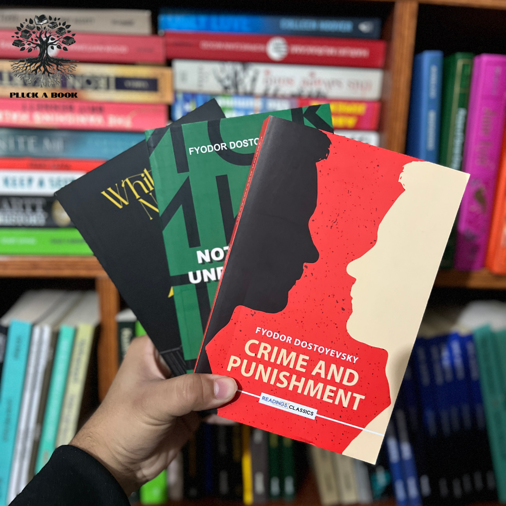 FYODOR DOSTOYEVSKY 3 Books Collection (Crime and Punishment, White Nights, Notes From Underground)