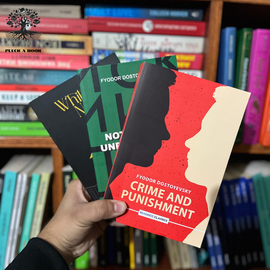 FYODOR DOSTOYEVSKY 3 Books Collection (Crime and Punishment, White Nights, Notes From Underground)