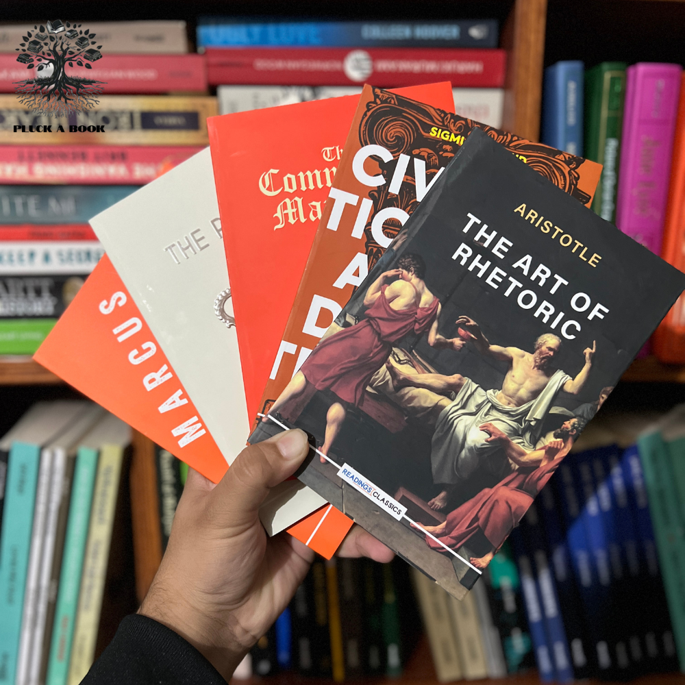 BEST SELLING PHILOSOPHY 5 Books Collection (The Art of Rhetoric, Civilization and Its Discontents, The Prince, Communist Manifesto, Meditations)